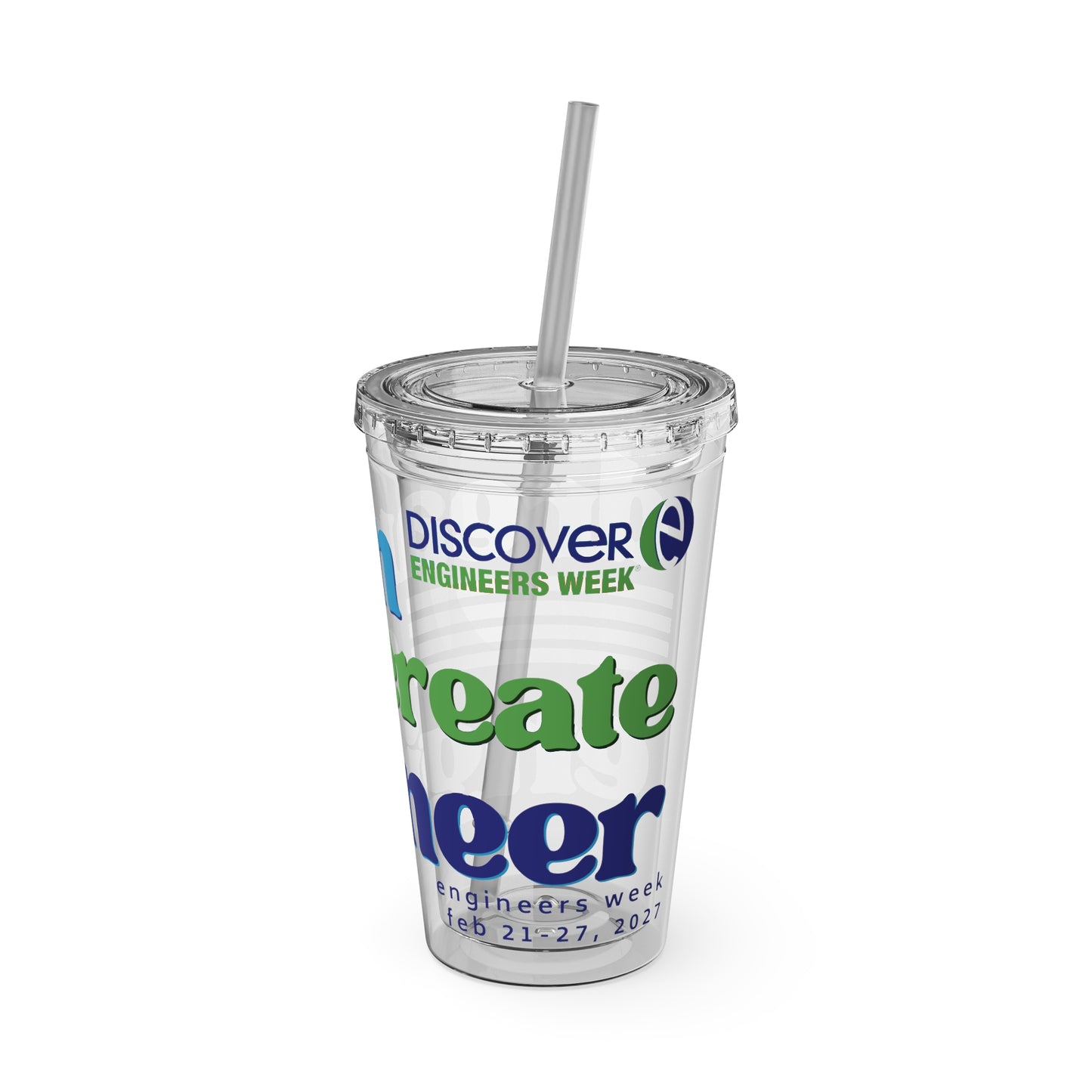 Engineers Week 2027 "Dream Create Engineer" 16oz Tumbler with Straw