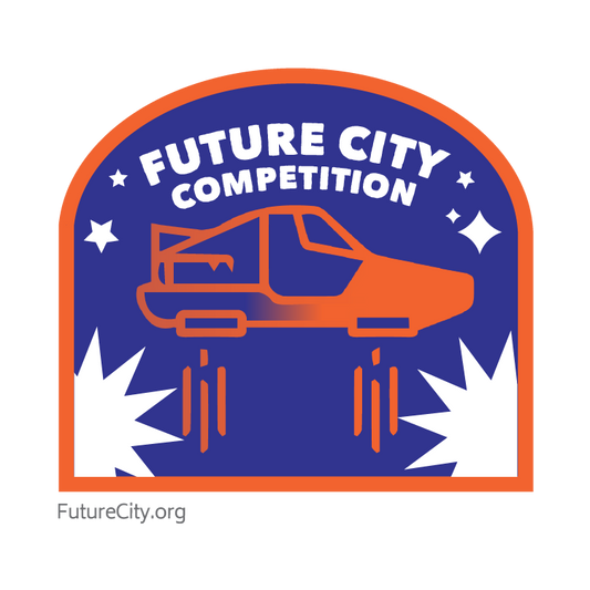 Future City Retro Car Sticker [Bulk Pack]