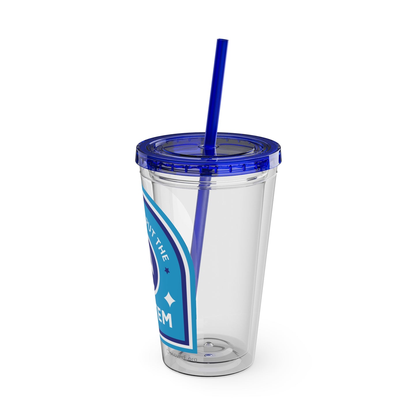 Drink Tumbler - Engineers Put the E in STEM - 16oz Sunsplash Tumbler with Straw