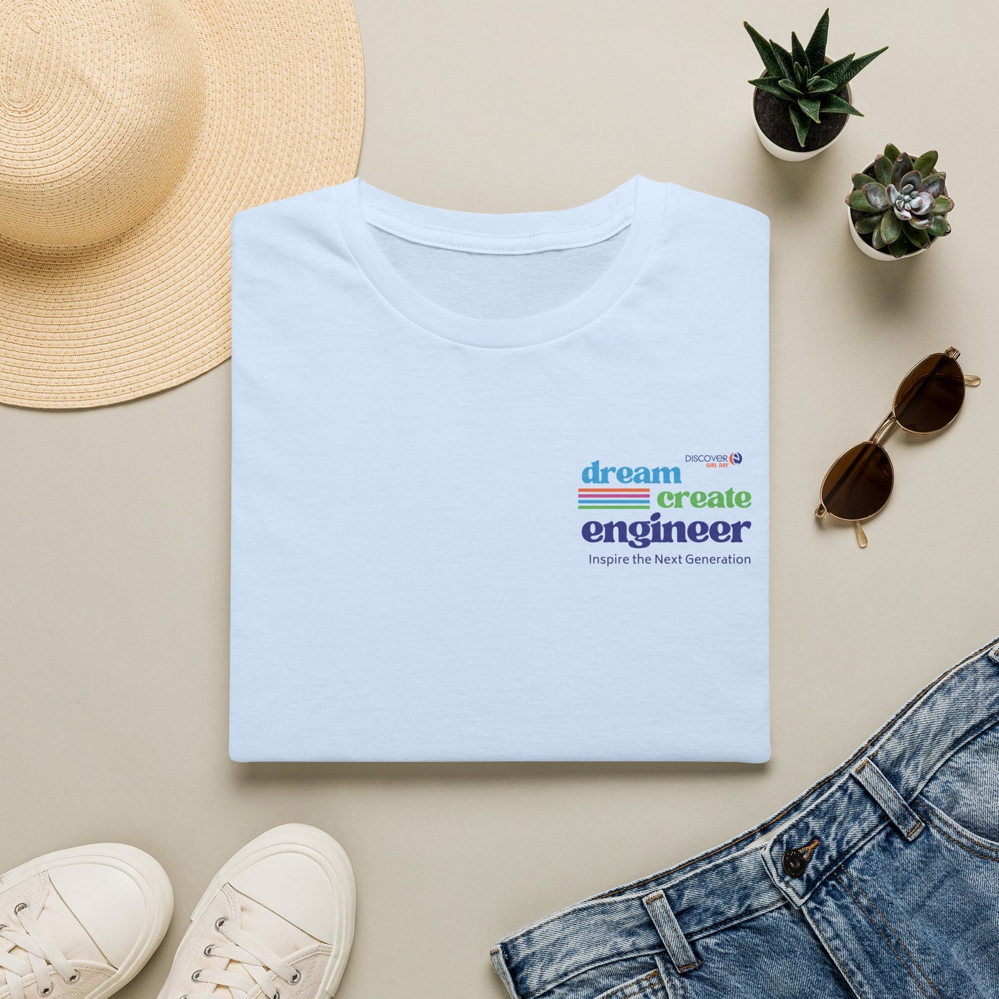 Girl Day 2027 (Crest) Dream Create Engineer T-Shirt — Inspire the Next Generation STEM Tee