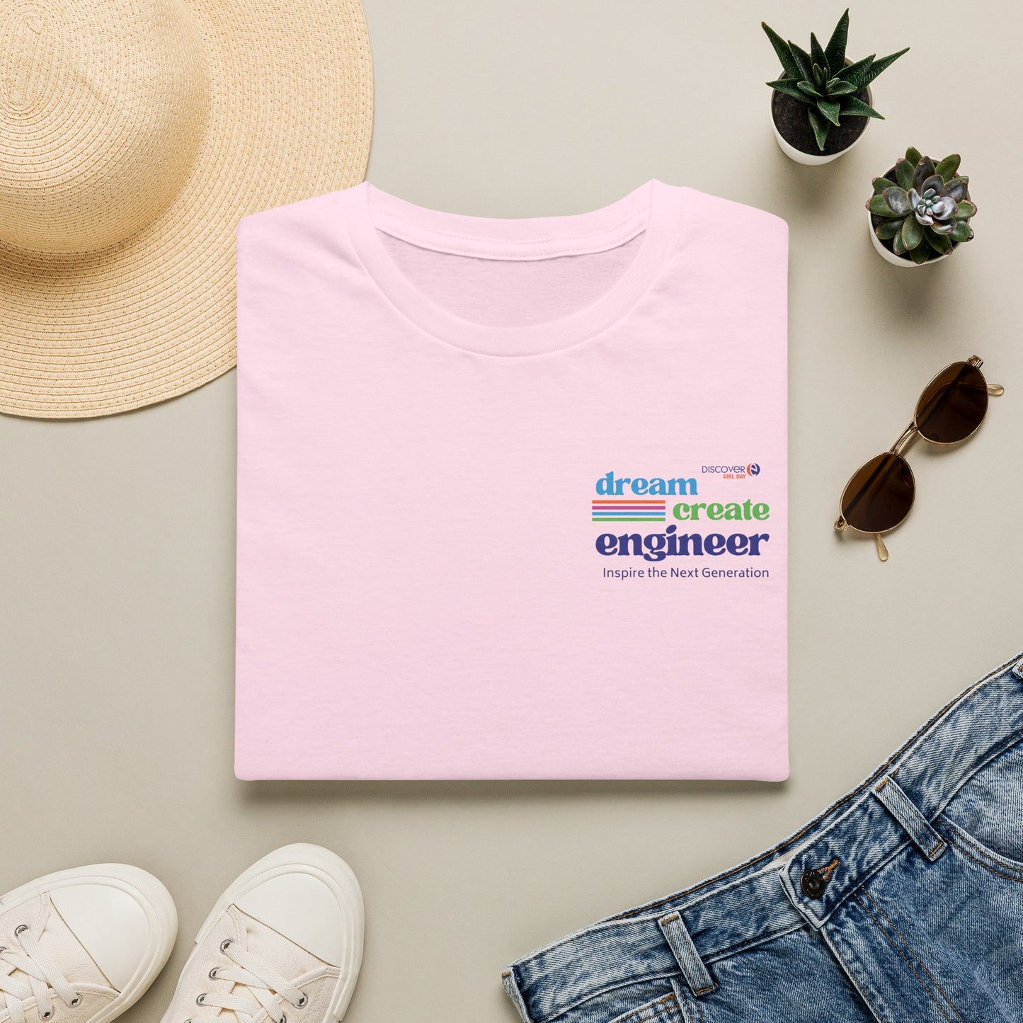 Girl Day 2027 (Crest) Dream Create Engineer T-Shirt — Inspire the Next Generation STEM Tee