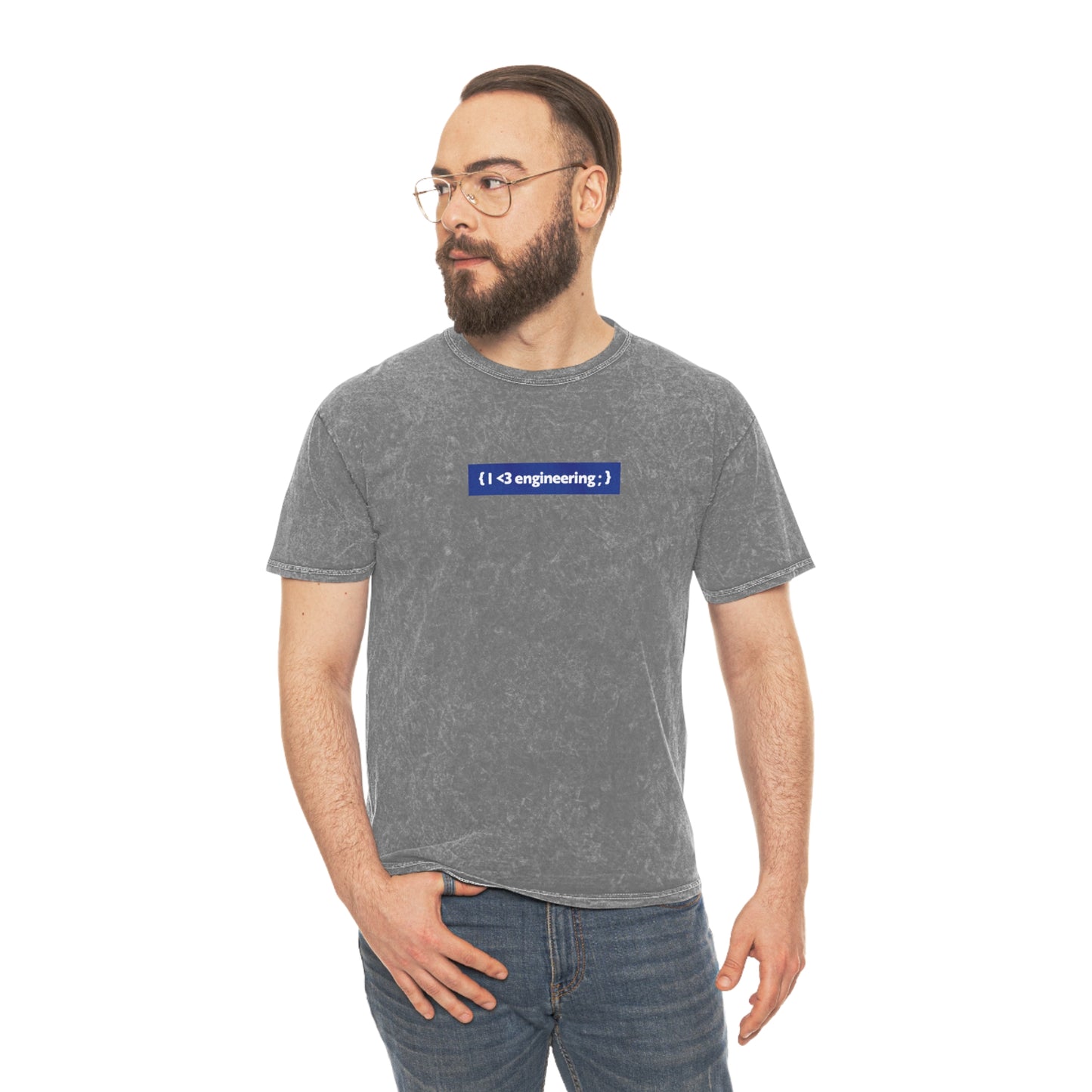 I ❤️ Engineering Unisex Mineral Wash T-Shirt