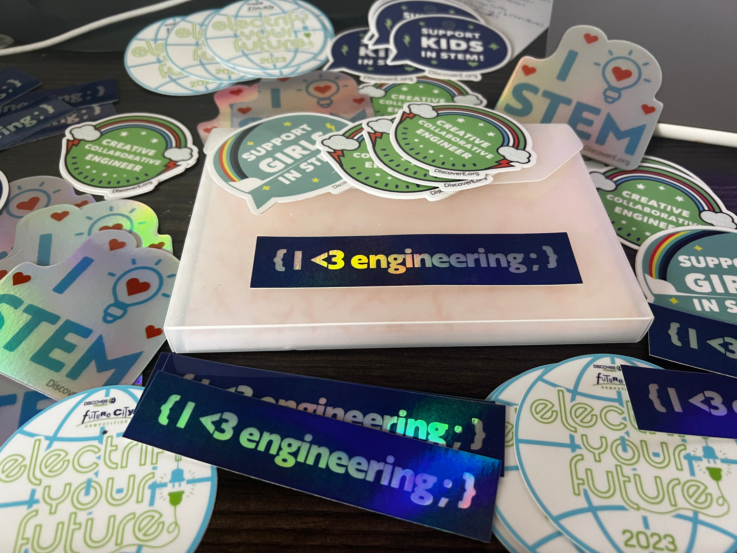 I (love) Engineering Holographic Sticker [Bulk Pack]